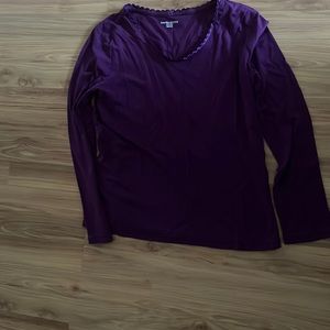 Purple long sleeve sleep shirt